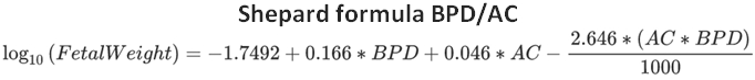 Shepard formula BPD/AC